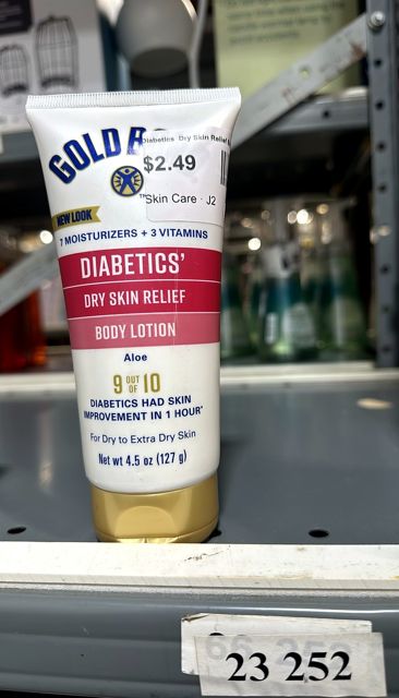 Gold Bond Diabetics  Dry Skin Relief Body Lotion  4.5 oz.  with Aloe  As Seen on TikTok
