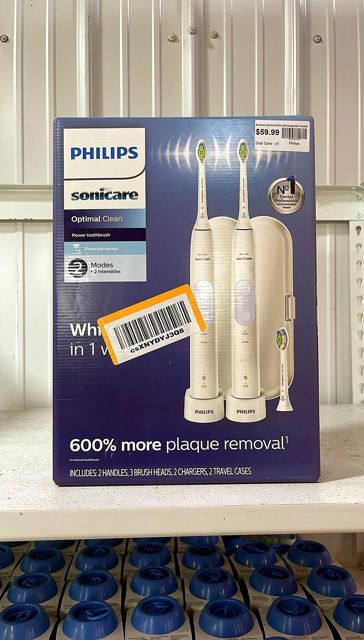 Philips Sonicare Optimal Clean Rechargeable Toothbrush 2 Pack