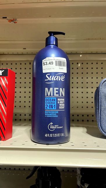Suave Professionals Men 2-in-1 Shampoo & Conditioner  Moisturizing  Ocean Charge  40 fl oz