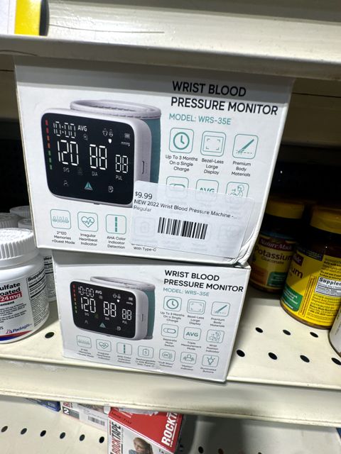 NEW 2022 Wrist Blood Pressure Machine - Rechargeable Blood Pressure Monitor Have Large LED Display with Position Sensor & Voice - Digital Automatic Blood Pressure Wrist Cuff 240 Sets Memory