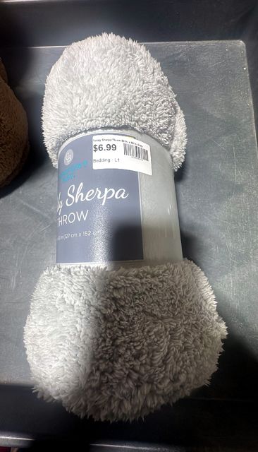Teddy Sherpa Throw 50 in. x 60 in. Gray