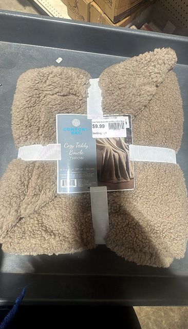 Cozy Teddy Boucle Throw 50 in. x 60 in. Brown