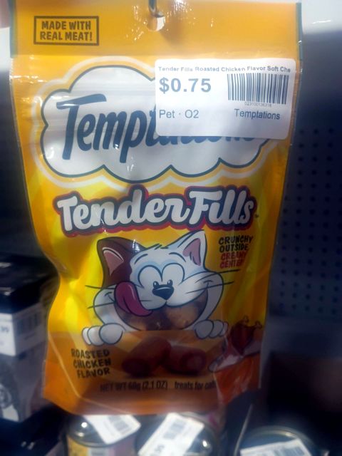 Temptations Tender Fills Roasted Chicken Flavor Soft Chew Treats for Adult Cats