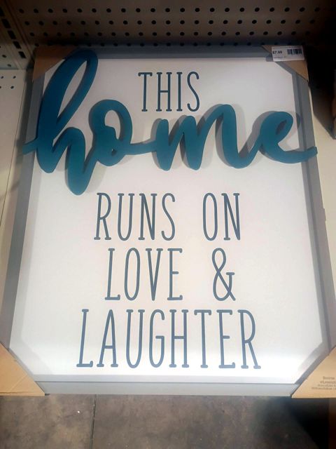 Large Picture Frame This Home Runs on Love & Laughter
