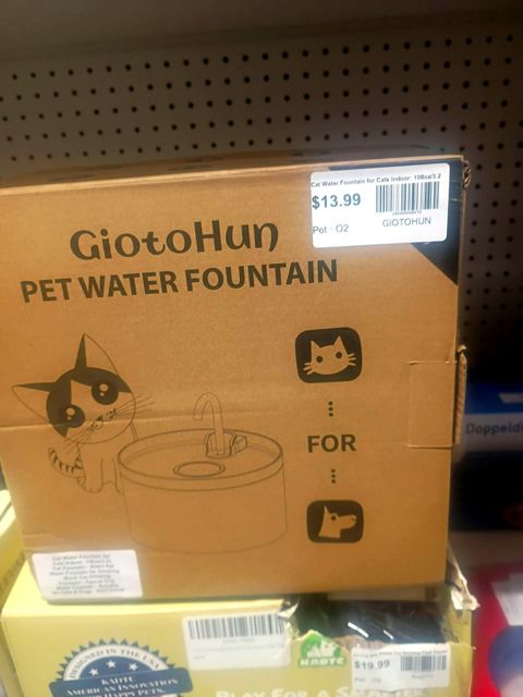 Cat Water Fountain for Cats Indoor: 108oz/3.2L Cat Fountain - Silent Pet Water Fountain for Drinking - Black Cat Drinking Fountain - Faucet Dog Water Fountain - Suitable for Cats & Dogs - GIOTOHUN