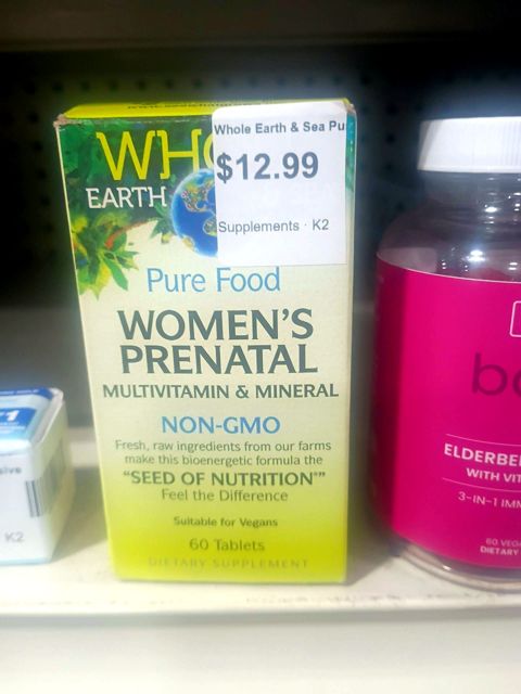 Natural Factors Whole Earth & Sea Pure Food Women s Prenatal Multi - 60 Tablets