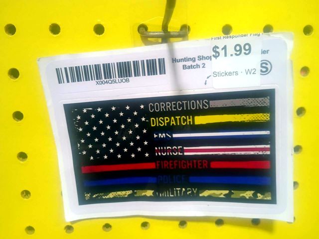 First Responder Flag Graphic Design - Sticker Graphic - Waterproof - Fade Resistant Die Cut