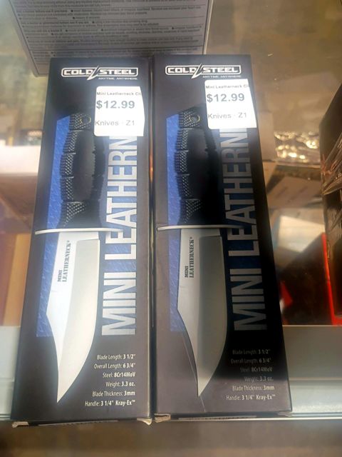 Cold Steel Mini Leatherneck Clip Point / 6 3/4" Overall / 3 (B09DLF574V)