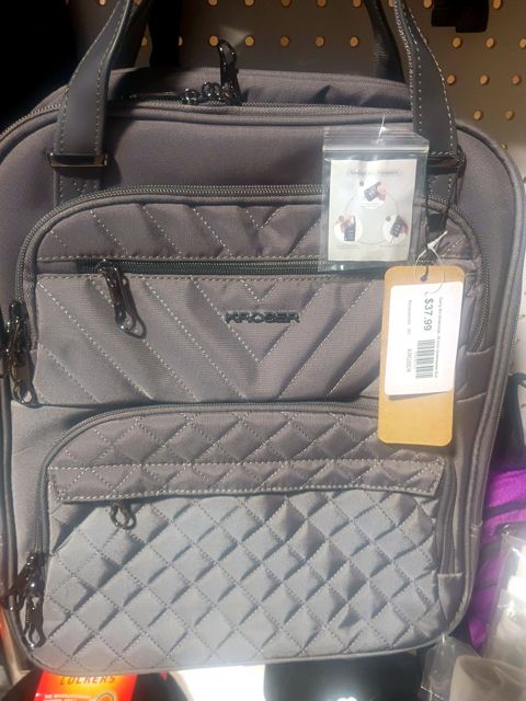 KROSER Carry On Underseat, 16-inch Underseater Suitcase for Men, Grey