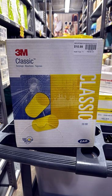 3M E-A-R Classic Uncorded Earplugs 310-1001  Pillow Pack  Yellow  200 Pairs/Box