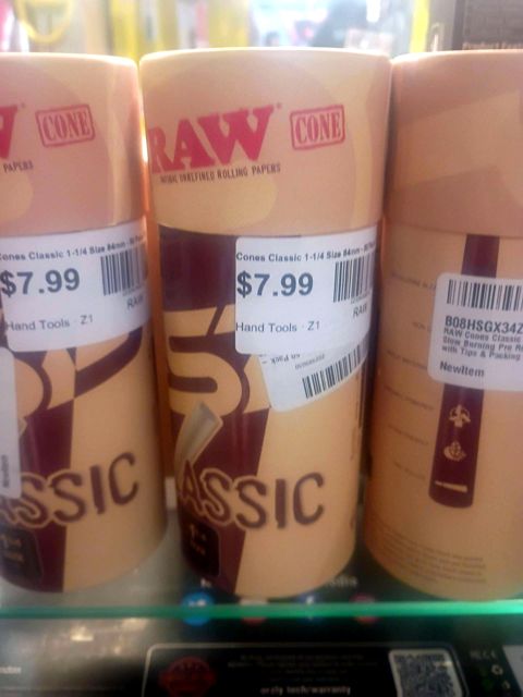 RAW Cones Classic 1-1/4 Size 84mm - 50 Pack - Pre rolls Rolling Papers