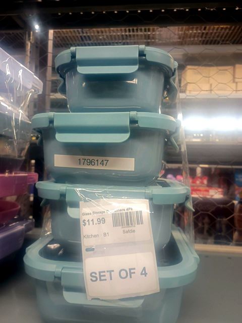 Safdie Glass Storage Containers 4Pk