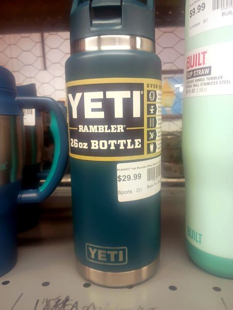 81404537 Yeti Rambler Water Bottle with Color-Matched Straw Cap, Agave Teal - 26 oz