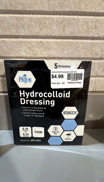 Hydrocolloid Dressing 4in x 4in Thin