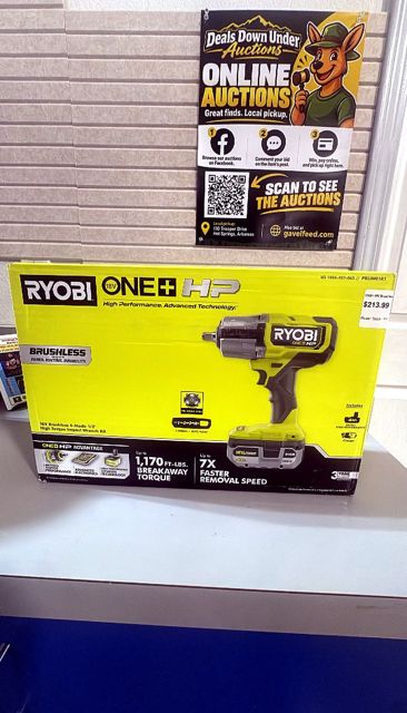 Ryobi ONE+ 18V Brushless Cordless 4-Mode 1/2 in. High Torque Impact Wrench Kit with 4.0 Battery and Charger