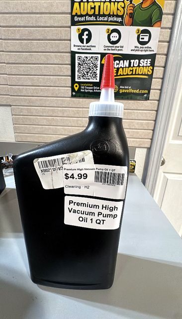 Premium High Vacuum Pump Oil 1 QT