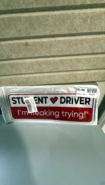 SCUARI 3PCS Student Driver Magnet,Car Accessories Student Driver Sticker Magnet for Car,Please Be Patient Reflective Bumper Sticker Set,10x3.5”Safety Attention Sign,Boosting Safety for New Drivers