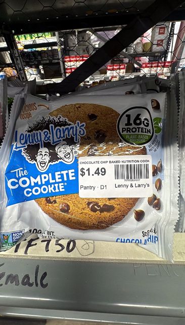 CHOCOLATE CHIP BAKED NUTRITION COOKIE, CHOCOLATE CHIP