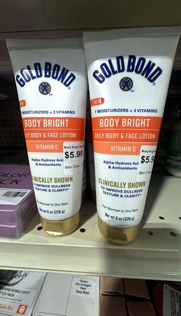Gold Bond Body Bright Daily Body and Face Lotion With Vitamin C  8 oz.