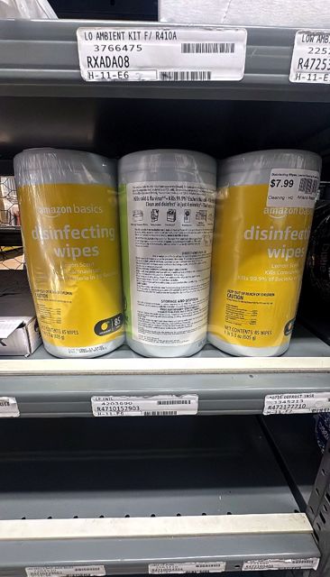 Amazon Basics Disinfecting Wipes, Lemon Scent & Fresh Scent, Sanitizes/Cleans/Disinfects/Deodorizes, 85 Count: Pack of 3 (Previously Solimo) (B07F246YG1)