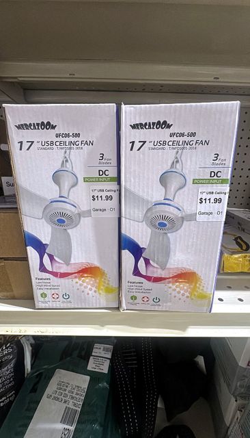 17" USB Ceiling Fan