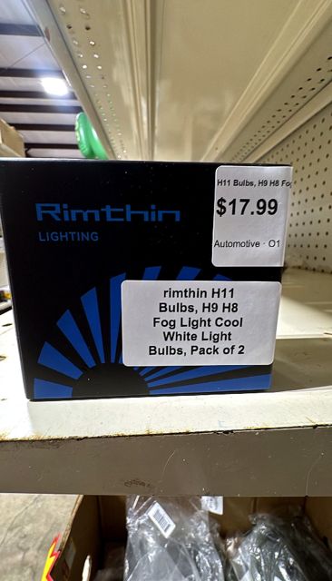 rimthin H11 Bulbs, H9 H8 Fog Light Cool White Light Bulbs, Pack of 2