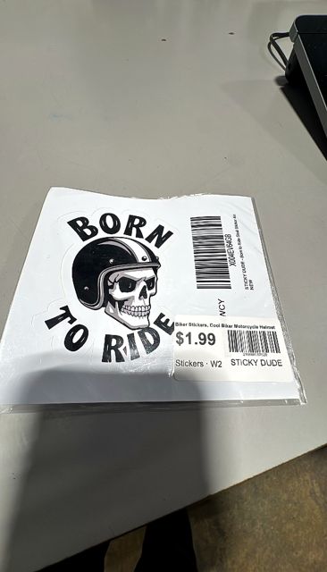 STICKY DUDE - Biker Stickers, Cool Biker Motorcycle Helmet Stickers, 4 inches - Bikers Rocker Sticker Laptop Wall Window Bumper Decal (Born2Ride)