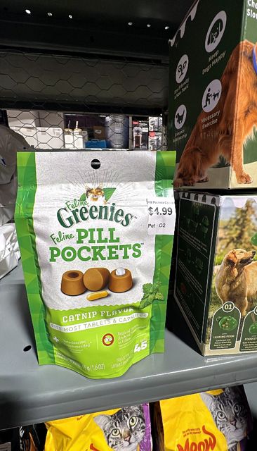 Greenies Pill Pockets Catnip Cat Treats - 1.6oz