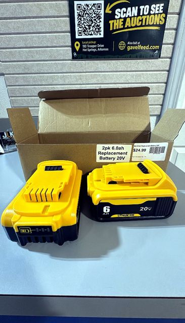 2pk 6.0ah Replacement Battery 20V