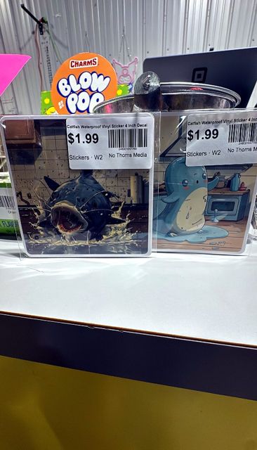 Catfish Waterproof Vinyl Sticker 4 Inch Decal