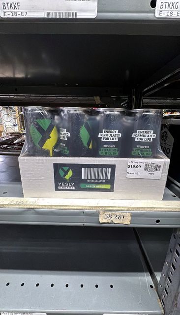 12 Pk Yesly Energy Green Apple