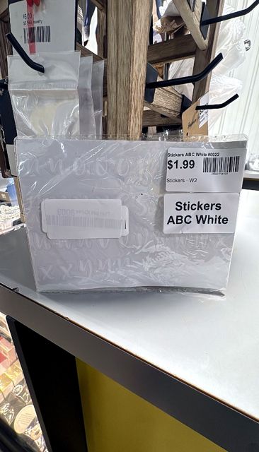 Stickers ABC White #0922