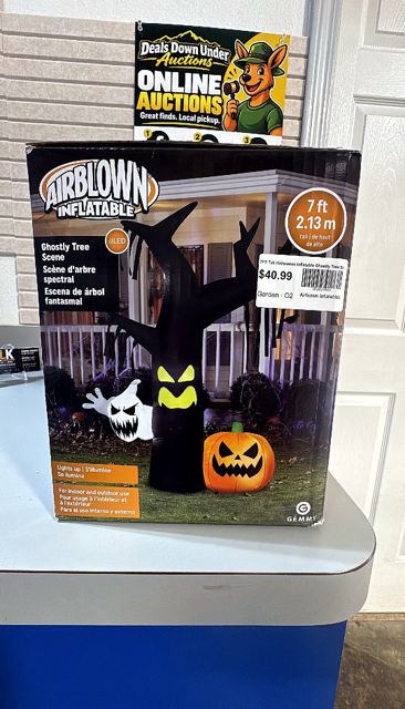 Airblown Inflatables 7FT Tall Halloween Inflatable Ghostly Tree Scene